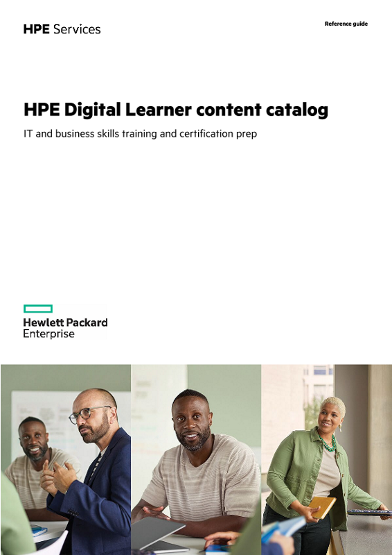 HPE Digital Learner content catalog – IT and business skills training and certification prep thumbnail