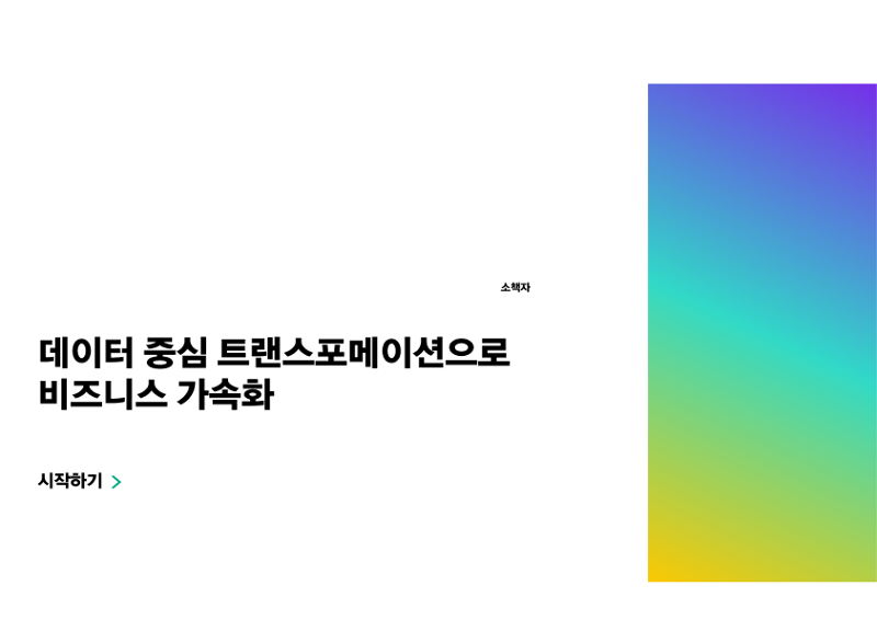 데이터 중심 트랜스포메이션으로 비즈니스 가속화 thumbnail
