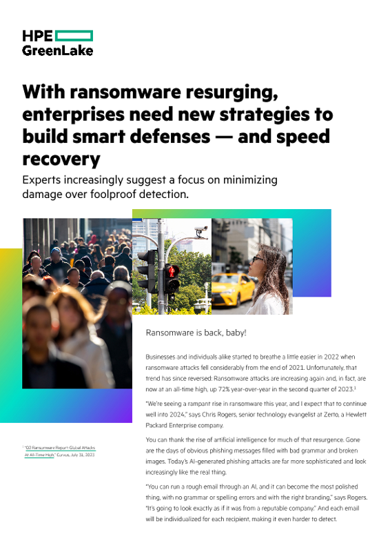 With ransomware resurging, enterprises need new strategies to build smart defenses – and speed recovery thumbnail