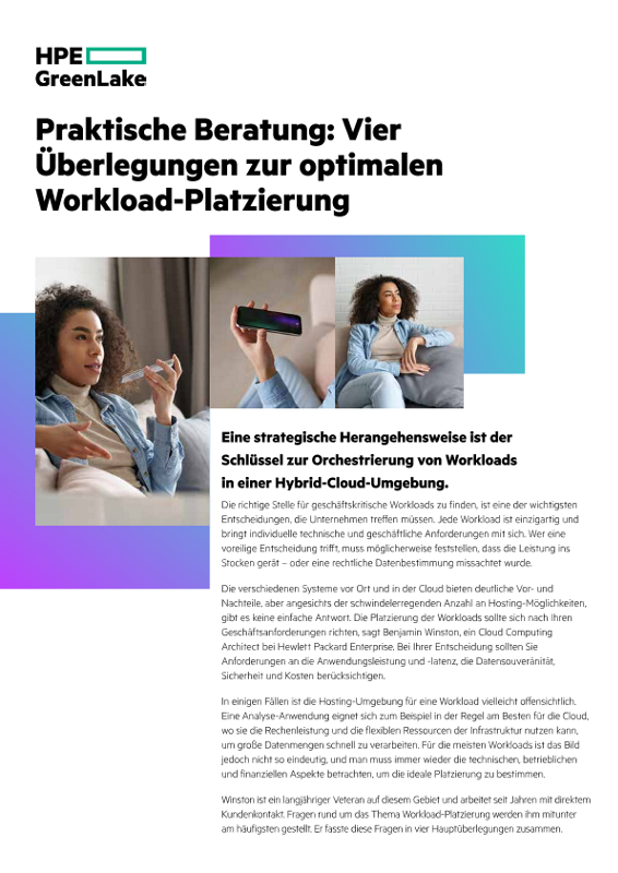 Praktische Beratung – Vier Überlegungen zur optimalen Workload-Platzierung thumbnail