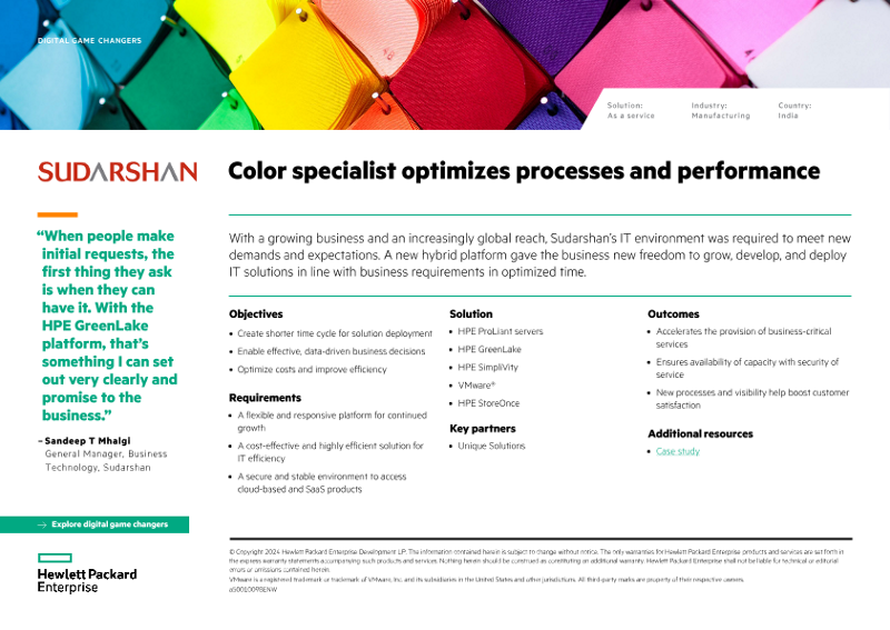 Color specialist optimizes processes and performance – Sudarshan thumbnail