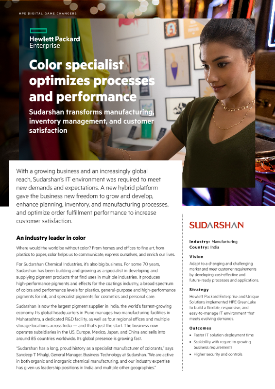 Color specialist optimizes processes and performance – Sudarshan thumbnail