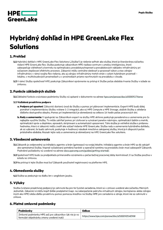 Hybridný dohľad in HPE GreenLake Flex Solutions thumbnail