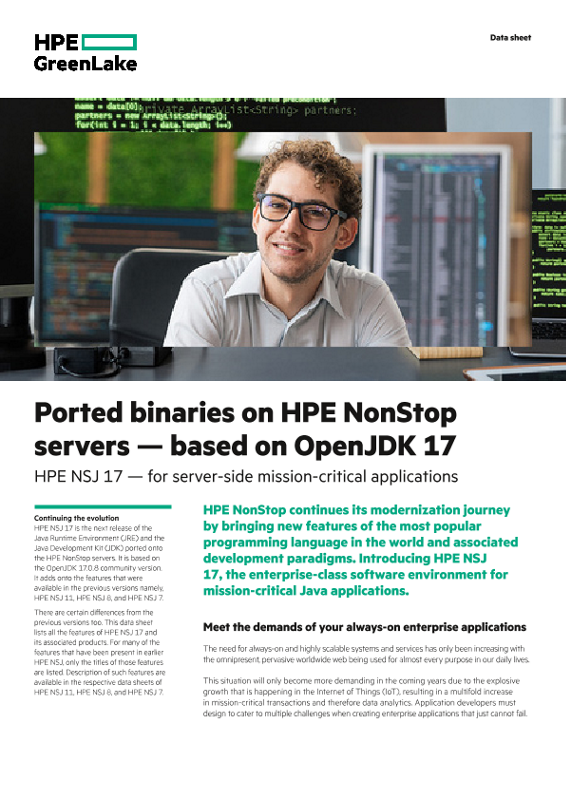 Ported binaries on hpe nonstop servers based on openjdk 17