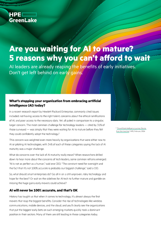 Are you waiting for AI to mature? 5 reasons why you can’t afford to wait thumbnail