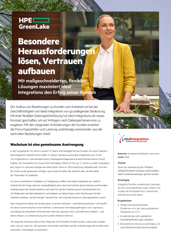 Besondere Herausforderungen lösen, Vertrauen aufbauen – Ideal Integrations - German thumbnail