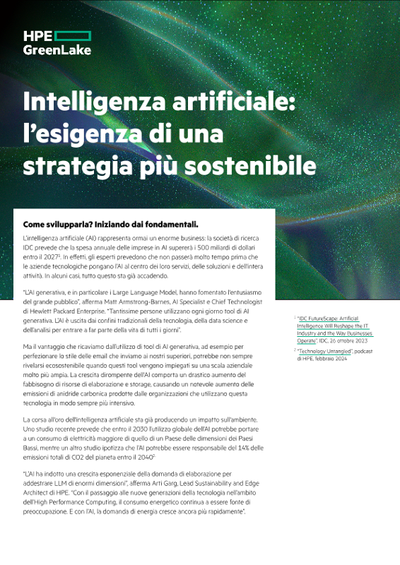 Intelligenza artificiale: l’esigenza di una strategia più sostenibile thumbnail