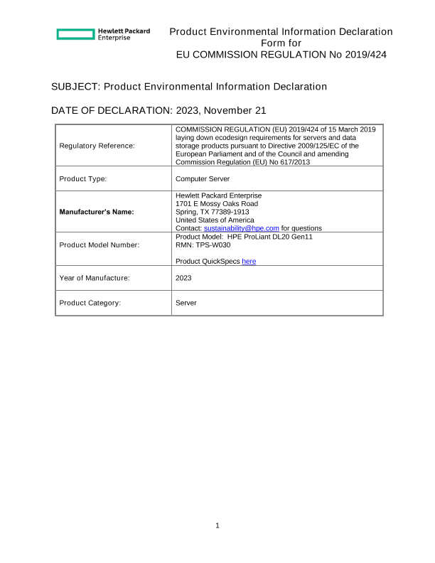 HPE ProLiant DL20 Gen11 thumbnail