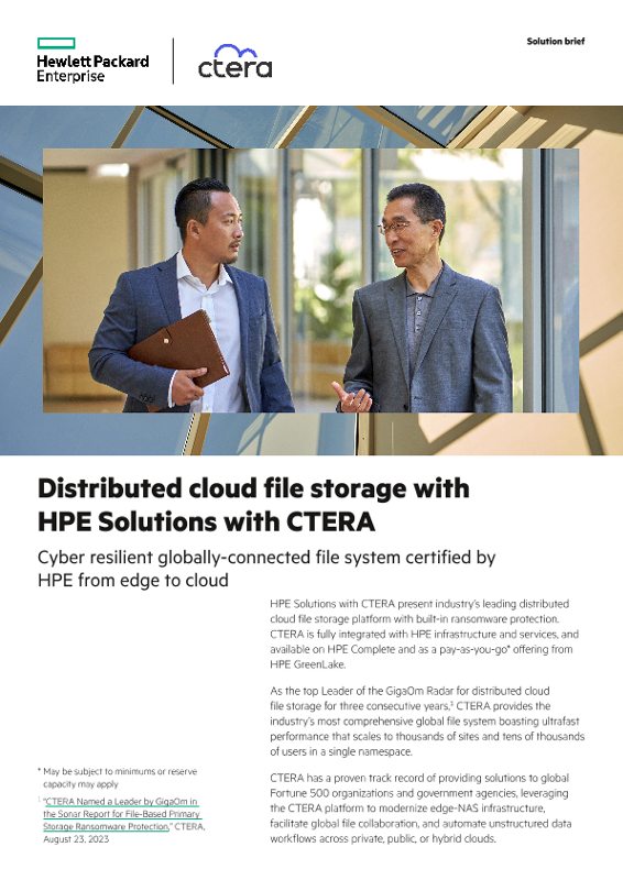 Distributed cloud file storage with HPE Solutions with CTERA thumbnail