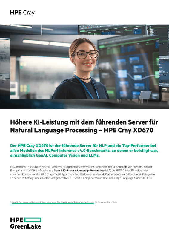 Höhere KI-Leistung mit dem führenden Server für Natural Language Processing – HPE Cray XD670 thumbnail