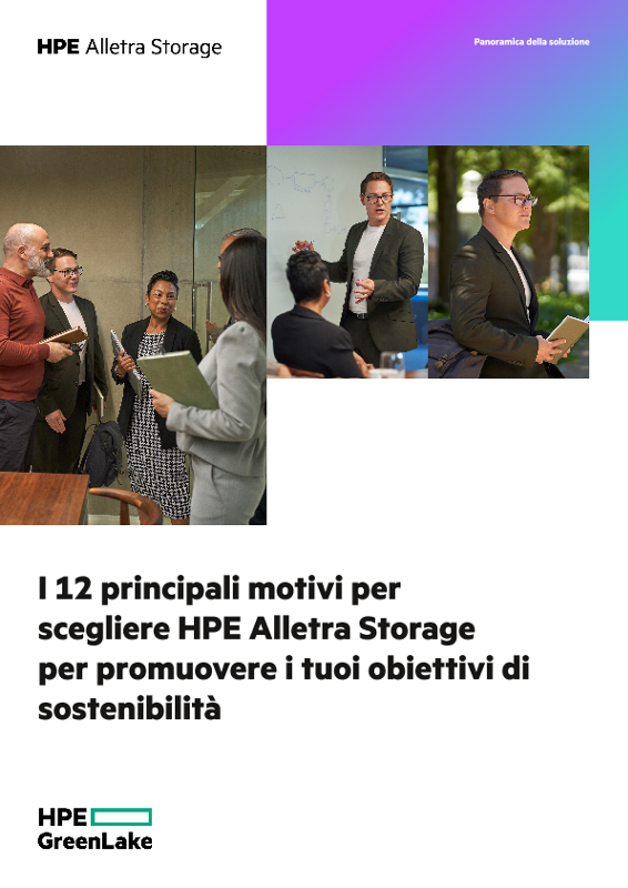 I 12 principali motivi per scegliere HPE Alletra Storage per promuovere i tuoi obiettivi di sostenibilità thumbnail