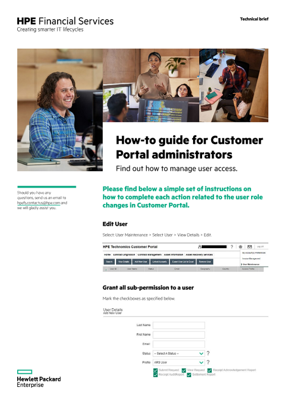 How-to guide for Customer Portal administrators