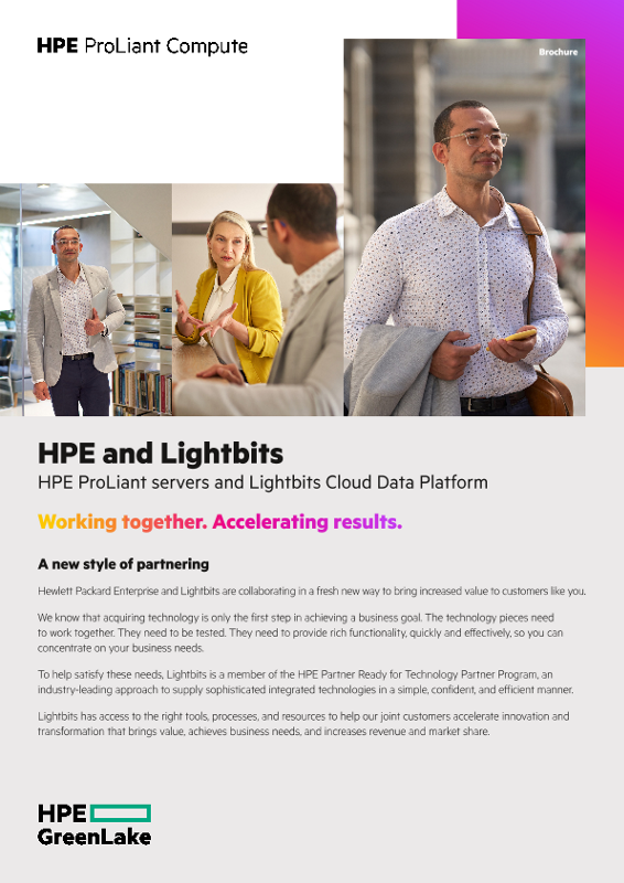 HPE and Lightbits – HPE ProLiant servers and Lightbits Cloud Data Platform thumbnail