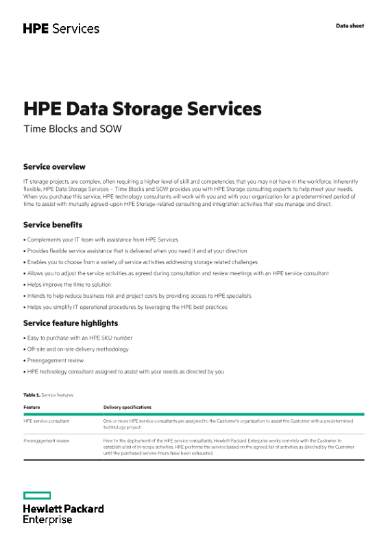 HPE Data Storage Services – Time Blocks and SOW thumbnail