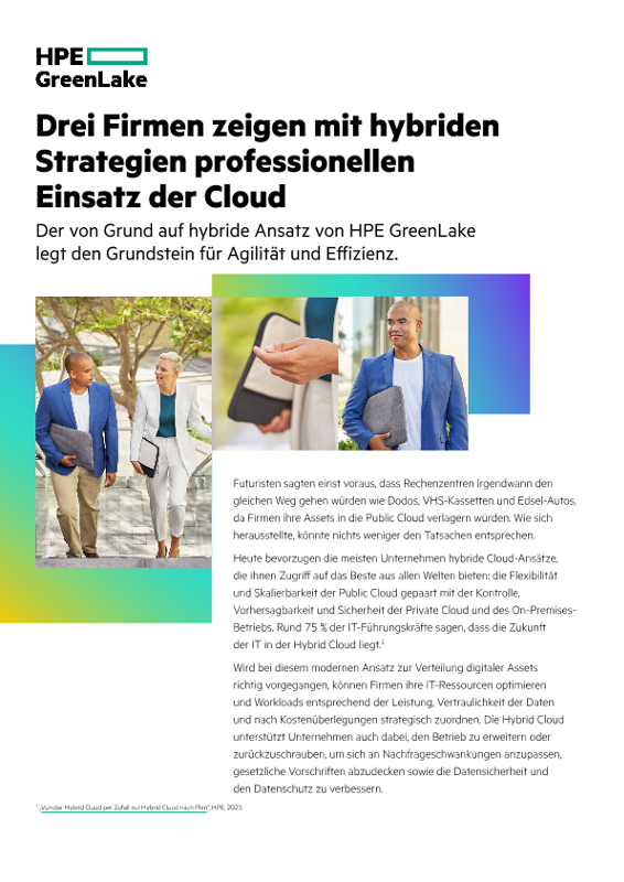 Drei Firmen zeigen mit hybriden Strategien professionellen Einsatz der Cloud thumbnail