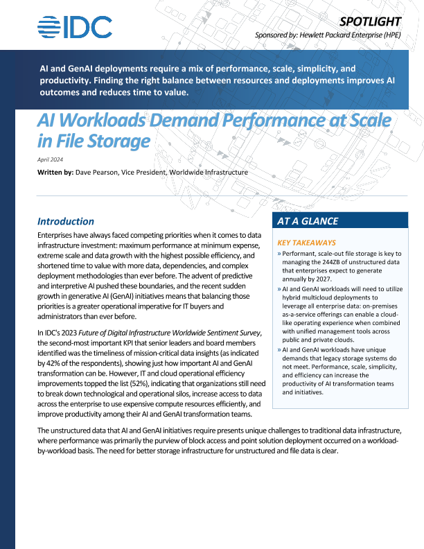 AI Workloads Demand Performance at Scale in File Storage