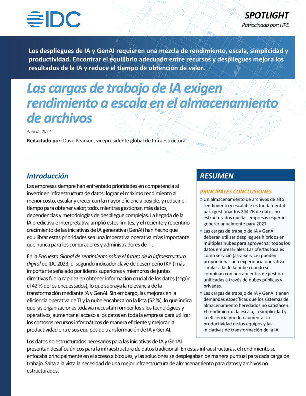 Las cargas de trabajo de IA exigen rendimiento a escala en el almacenamiento de archivos thumbnail