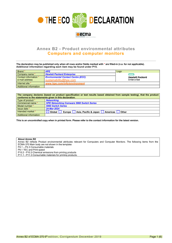 HPE Networking Comware 5960 Switch Series thumbnail