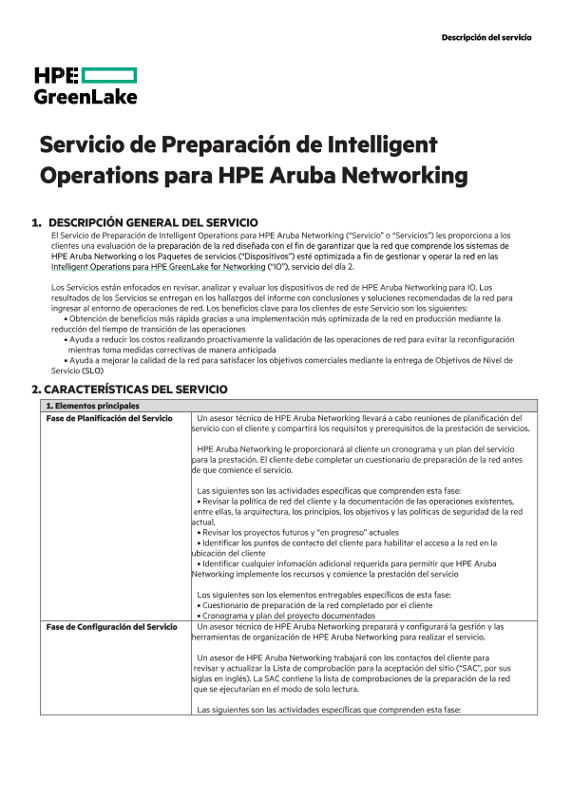 HPE Aruba Networking Intelligent Operations Readiness Service thumbnail
