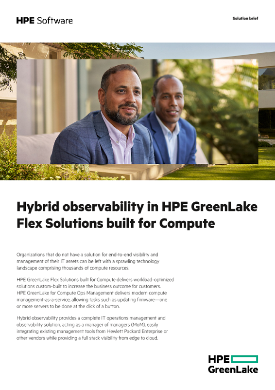 Hybrid observability in HPE GreenLake Flex Solutions built for Compute thumbnail
