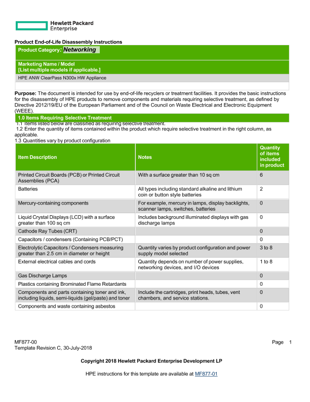 HPE ANW ClearPass N300x HW Appliance thumbnail