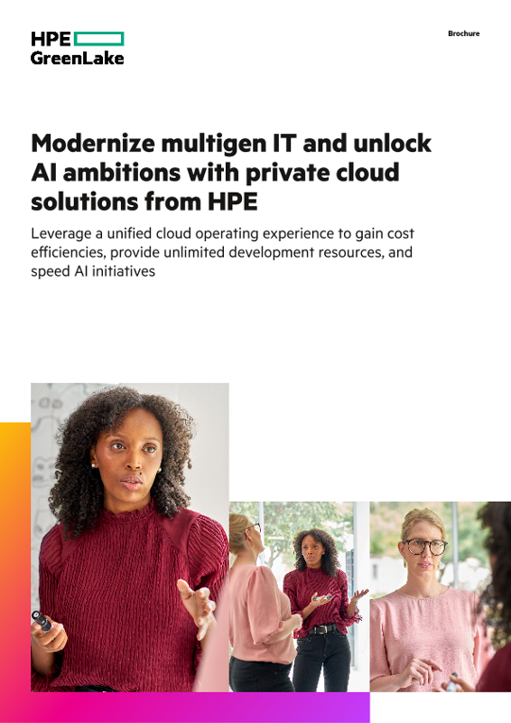 Modernize multigen IT and unlock AI ambitions with private cloud solutions from HPE thumbnail