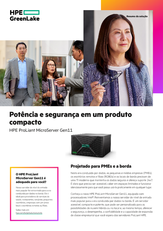 Potência e segurança em um produto compacto – HPE ProLiant MicroServer Gen11 thumbnail