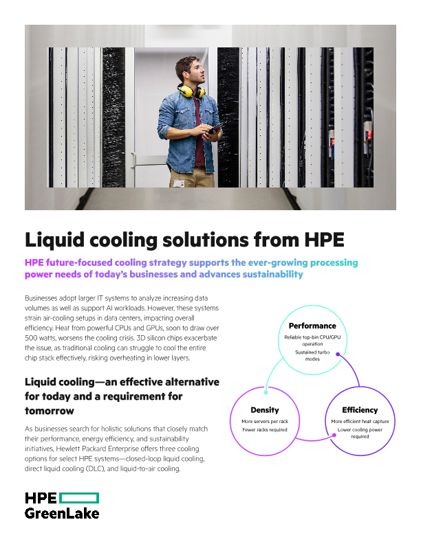 Liquid cooling solutions from HPE thumbnail