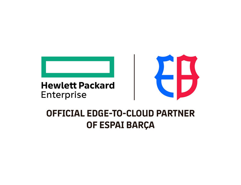Logos de HPE y FC Barcelona