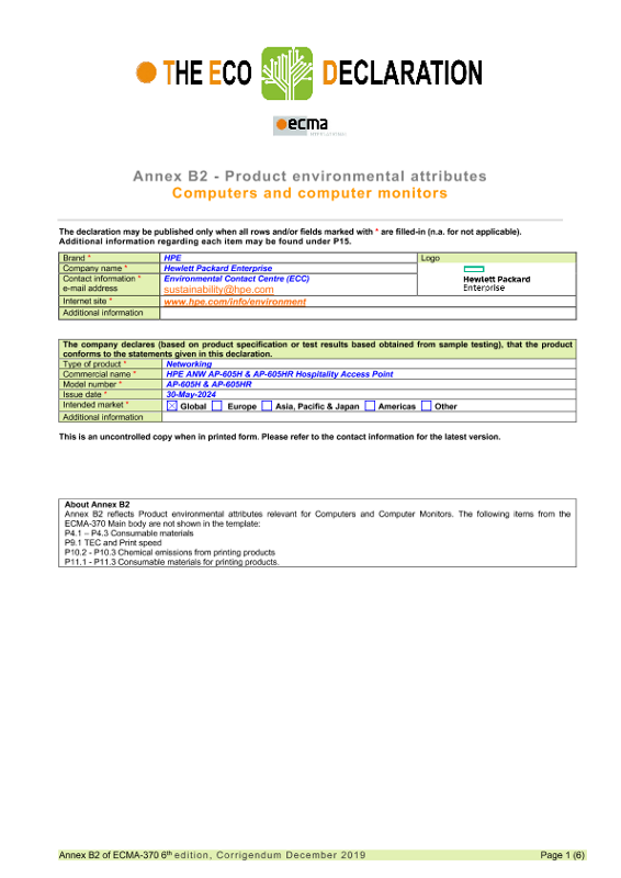 HPE ANW AP-605H & AP-605HR Hospitality Access Point thumbnail