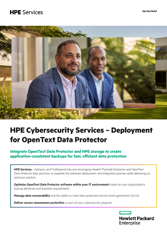 HPE Cybersecurity Services – Deployment for OpenText Data Protector thumbnail
