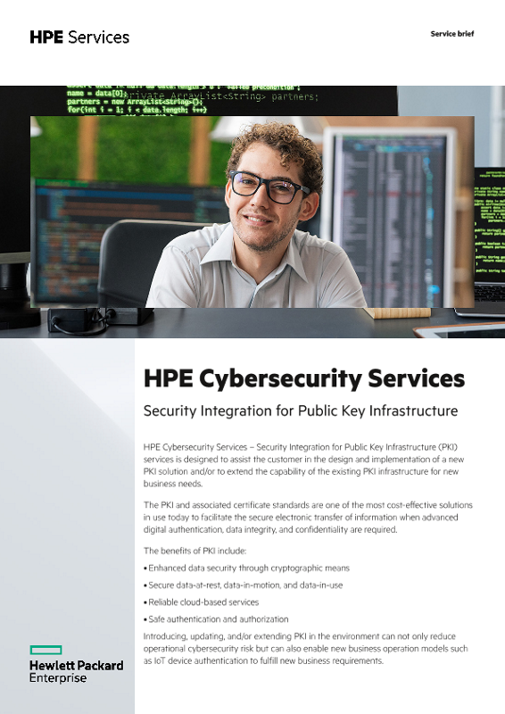 HPE Cybersecurity Services – Security Integration for Public Key ...