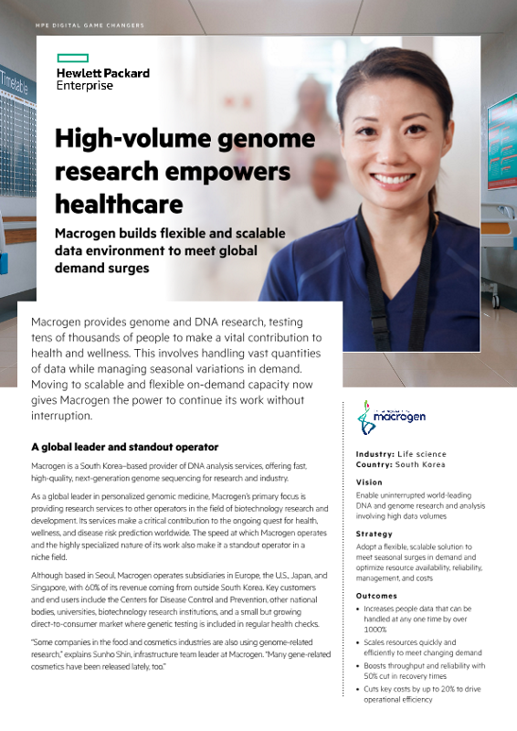 High-volume genome research empowers healthcare – Macrogen thumbnail