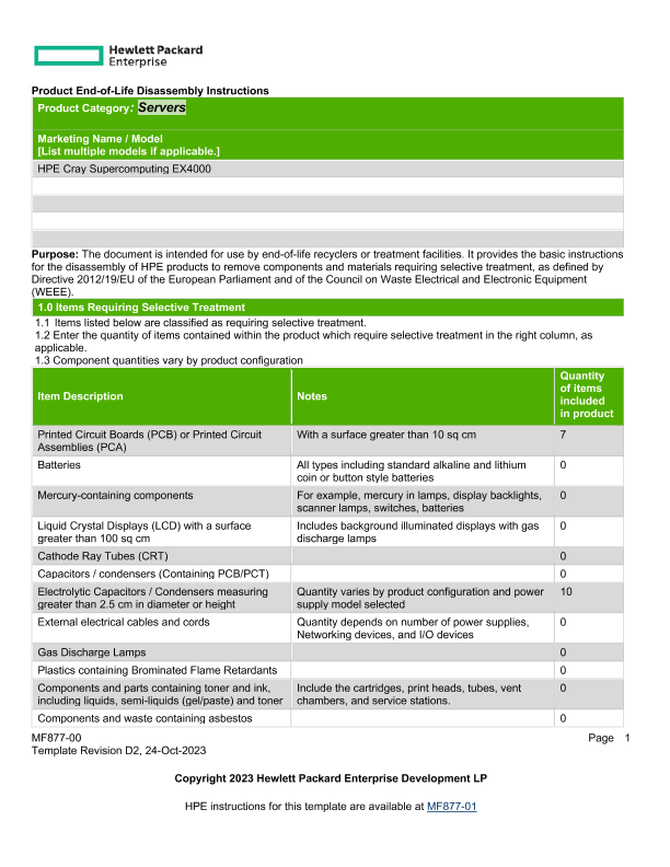 HPE Cray Supercomputing EX4000 thumbnail