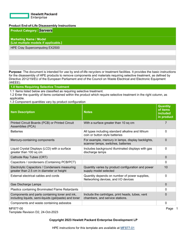 HPE Cray Supercomputing EX2500 thumbnail