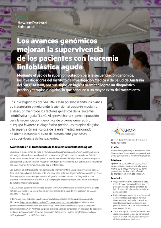 Los avances genómicos mejoran la supervivencia de los pacientes con leucemia linfoblástica aguda – SAHMRI thumbnail