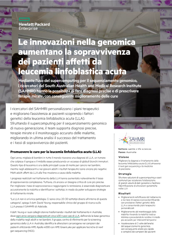 Le innovazioni nella genomica aumentano la sopravvivenza dei pazienti affetti da leucemia linfoblastica acuta - SAHMRI thumbnail