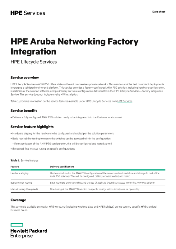 HPE Aruba Networking Factory Integration thumbnail