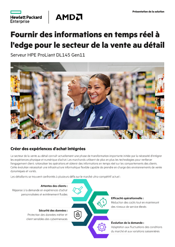 Fournir des informations en temps réel pour le commerce de détail à l’edge – Serveur HPE ProLiant DL145 Gen11 thumbnail