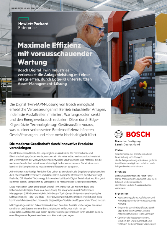 Maximale Effizienz mit vorausschauender Wartung – Bosch Digital Twin Industries thumbnail