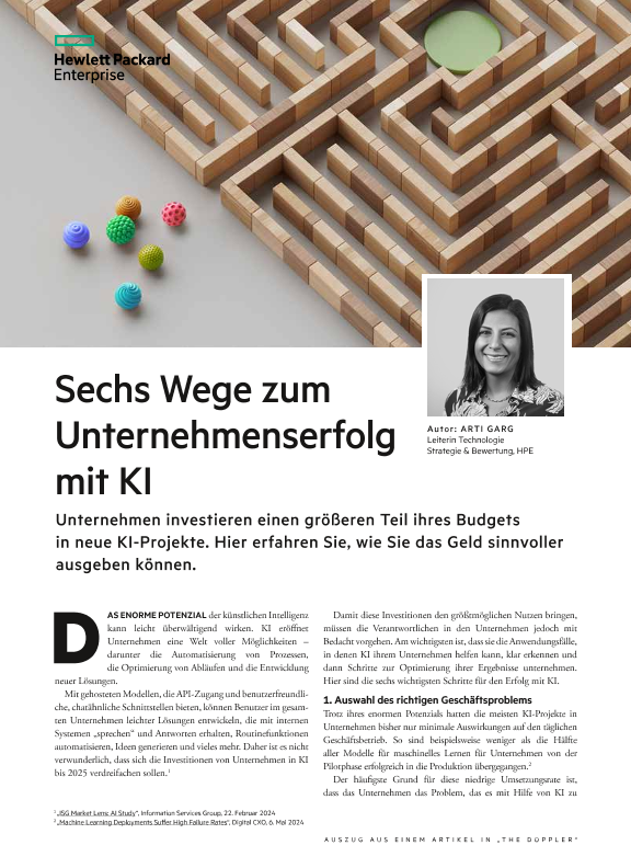 Sechs Wege zum Unternehmenserfolg mit KI – ein Artikel von The Doppler thumbnail
