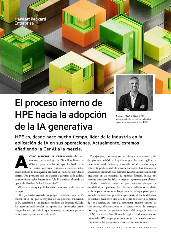 El proceso interno de HPE hacia la adopción de la IA generativa: un artículo de The Doppler thumbnail