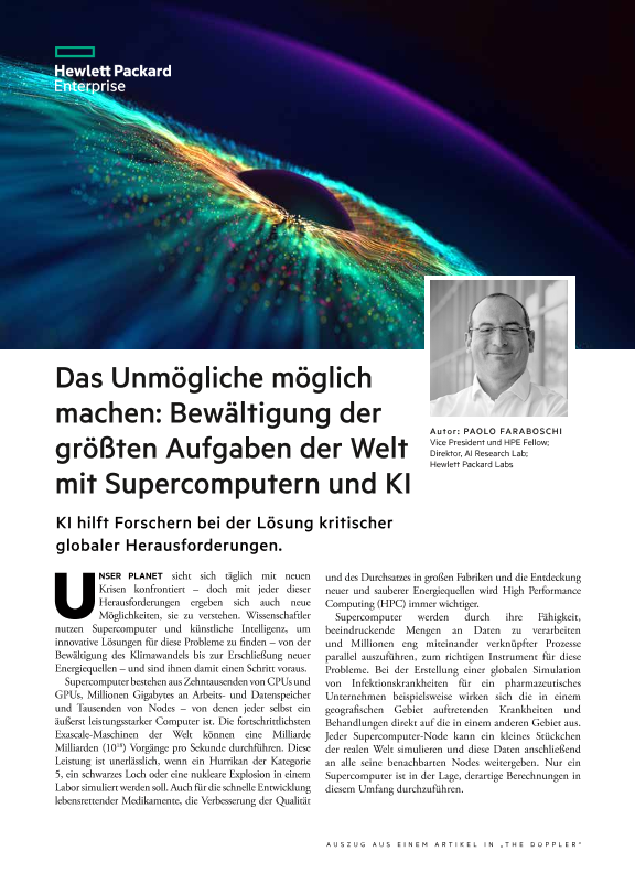 Das Unmögliche möglich machen: Bewältigung der größten Aufgaben der Welt mit Supercomputern und KI – ein Artikel von The Doppler thumbnail