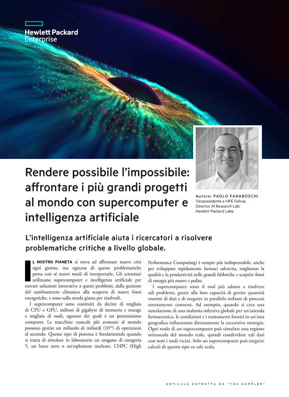 Rendere possibile l'impossibile: affrontare le più grandi imprese al mondo con supercomputer e intelligenza artificiale - un articolo di The Doppler thumbnail
