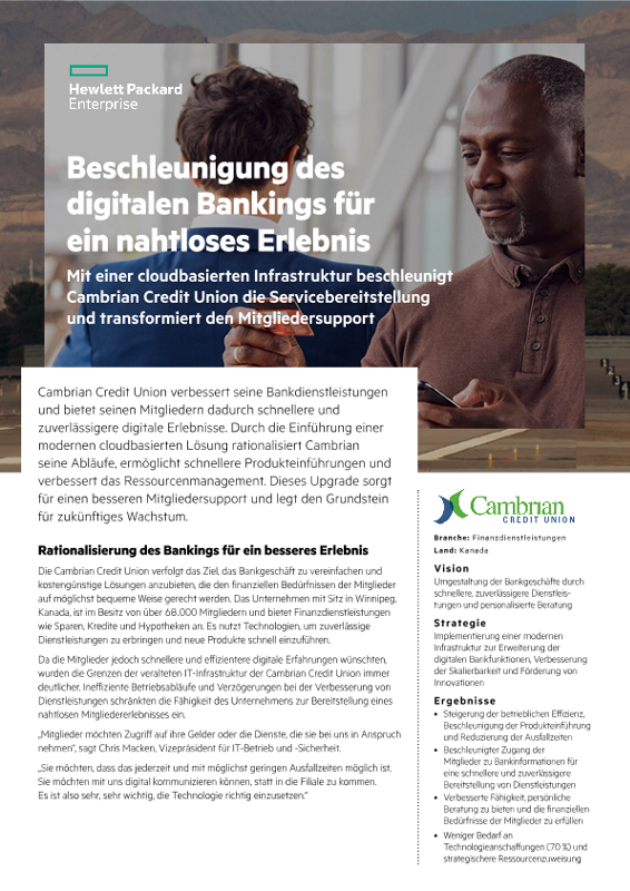 Beschleunigung des digitalen Bankings für ein nahtloses Erlebnis – Cambrian Credit Union thumbnail