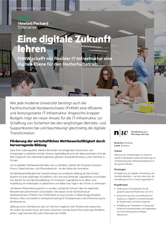 Eine digitale Zukunft lehren – Fachhochschule Nordwestschweiz (FHNW) thumbnail