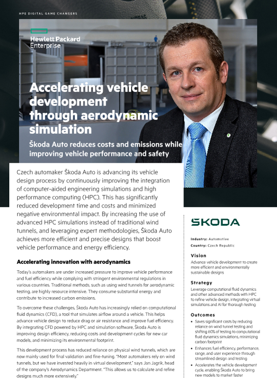 Accelerating vehicle development through aerodynamic simulation — Škoda Auto thumbnail