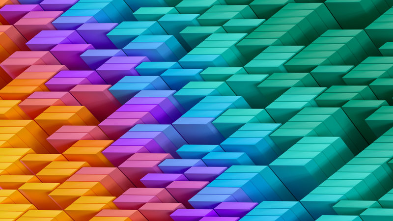 colorful cubes