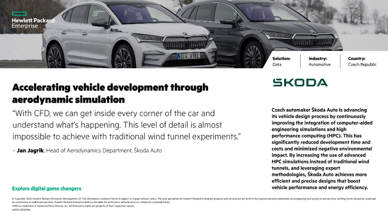 Accelerating vehicle development through aerodynamic simulation — Škoda Auto thumbnail