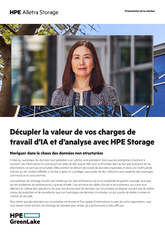 Décupler la valeur de vos charges de travail d’IA et d’analyse avec HPE Storage thumbnail